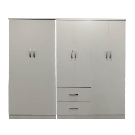 Ντουλάπα εξάφυλλη Lego Ι  λευκή 200,5x42x180εκ