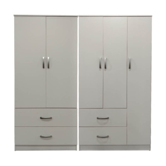 Ντουλάπα πεντάφυλλη Lego  λευκή 170x42x180εκ