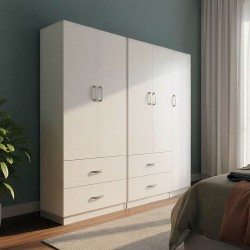 Ντουλάπα πεντάφυλλη Lego  λευκή 170x42x180εκ