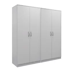 Ντουλάπα τετράφυλλη Athos Ι  λευκή 160x42x180εκ