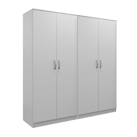 Ντουλάπα τετράφυλλη Lego Ι  λευκή 160x42x180εκ