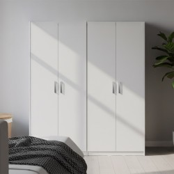 Ντουλάπα τετράφυλλη Lego Ι  λευκή 160x42x180εκ