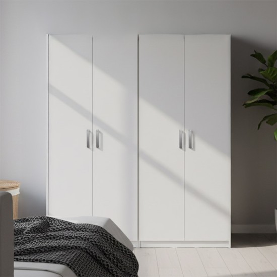 Ντουλάπα τετράφυλλη Lego Ι  λευκή 160x42x180εκ