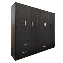 Ντουλάπα εξάφυλλη Athos  wenge 180x42x180εκ