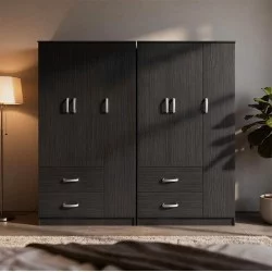 Ντουλάπα εξάφυλλη Athos  wenge 180x42x180εκ