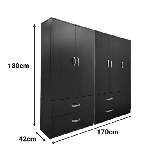 Ντουλάπα πεντάφυλλη Lego  wenge 170x42x180εκ