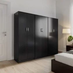 Ντουλάπα εξάφυλλη Athos  wenge 240x42x180εκ