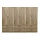 Ντουλάπα εξάφυλλη με συρτάρια Athos  sonoma 240x42x180εκ