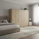 Ντουλάπα εξάφυλλη με συρτάρια Athos  sonoma 240x42x180εκ
