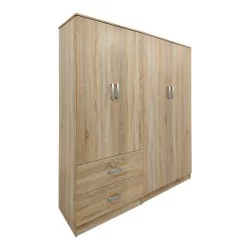 Ντουλάπα τετράφυλλη Athos  sonoma 160x42x180εκ