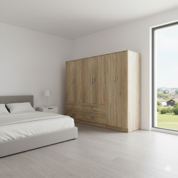 Ντουλάπα εξάφυλλη Lego  sonoma 240x42x180εκ