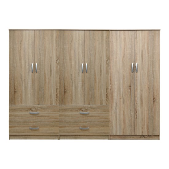 Ντουλάπα εξάφυλλη Lego  sonoma 240x42x180εκ