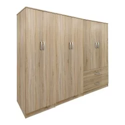 Ντουλάπα εξάφυλλη Athos I  sonoma 240x42x180εκ