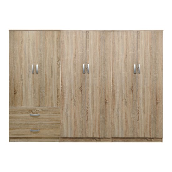 Ντουλάπα εξάφυλλη Lego I  sonoma 240x42x180εκ