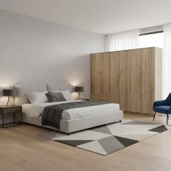 Ντουλάπα εξάφυλλη Athos I  sonoma 240x42x180εκ