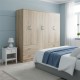 Ντουλάπα εξάφυλλη Athos  Sonoma 200.5x42x180εκ