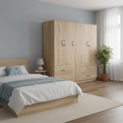 Ντουλάπα πεντάφυλλη Lego  sonoma 170x42x180εκ