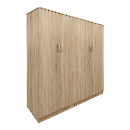 Ντουλάπα τετράφυλλη Athos Ι  sonoma 160x42x180εκ