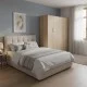 Ντουλάπα τετράφυλλη Athos Ι  sonoma 160x42x180εκ