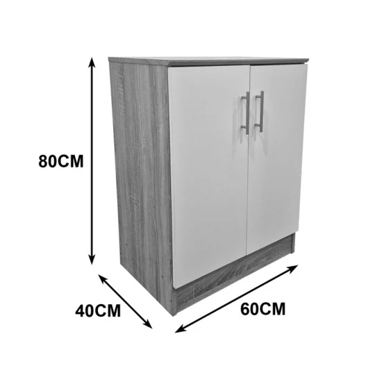 Παπουτσοθήκη-ντουλάπι Souken  6 ζευγών λευκό-sonoma 60x40x80εκ