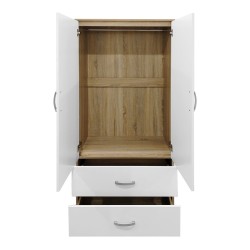 Ντουλάπα τετράφυλλη Lego  sonoma-λευκό 160x42x180εκ