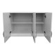 Ντουλάπα πεντάφυλλη με πατάρι Athos  λευκή 170x42x240εκ