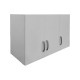 Ντουλάπα πεντάφυλλη με πατάρι Athos I  λευκή 170x42x240εκ