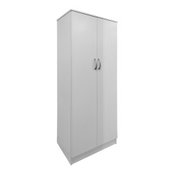 Ντουλάπα τετράφυλλη με πατάρι Athos Ι  λευκή 160x42x240εκ