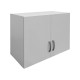 Ντουλάπα τετράφυλλη με πατάρι Athos Ι  λευκή 160x42x240εκ