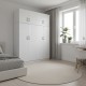 Ντουλάπα τετράφυλλη με πατάρι Athos Ι  λευκή 160x42x240εκ
