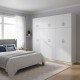 Ντουλάπα εξάφυλλη με πατάρι Athos ΙΙ  λευκή 240x42x240εκ