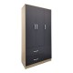 Ντουλάπα πεντάφυλλη Athos  sonoma-ανθρακί 170x42x180εκ