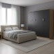 Ντουλάπα πεντάφυλλη Athos I  sonoma-ανθρακί 170x42x180εκ