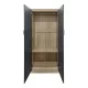 Ντουλάπα τετράφυλλη Athos Ι  sonoma-ανθρακί 160x42x180εκ