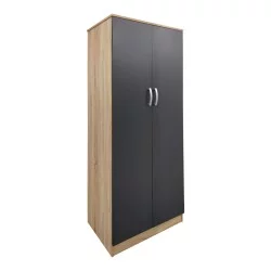 Ντουλάπα εξάφυλλη Athos ΙΙ  sonoma-ανθρακί 240x42x180εκ