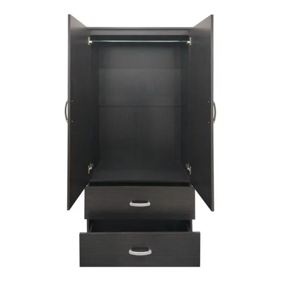 Ντουλάπα εξάφυλλη με πατάρι Athos I  wenge 240x42x240εκ