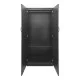 Ντουλάπα εξάφυλλη με πατάρι Athos I  wenge 240x42x240εκ