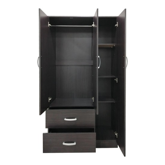 Ντουλάπα πεντάφυλλη με πατάρι Athos  wenge 170x42x240εκ