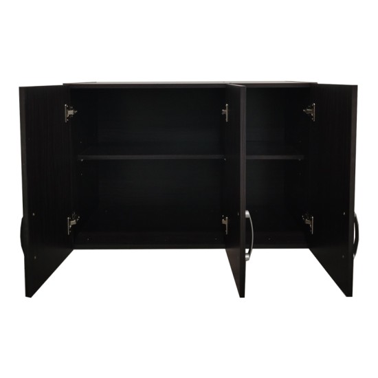 Ντουλάπα πεντάφυλλη με πατάρι Athos I  wenge 170x42x240εκ