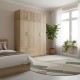 Ντουλάπα τετράφυλλη με πατάρι Athos  sonoma 160x42x240εκ