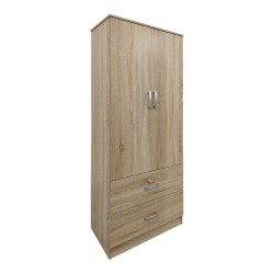 Ντουλάπα εξάφυλλη με πατάρι Athos I  sonoma 240x42x240εκ