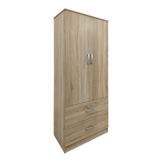 Ντουλάπα εξάφυλλη με πατάρι Athos I  sonoma 240x42x240εκ