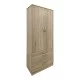 Ντουλάπα εξάφυλλη με πατάρι Athos I  sonoma 240x42x240εκ