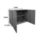 Ντουλάπα εξάφυλλη με πατάρι Athos I  sonoma 240x42x240εκ