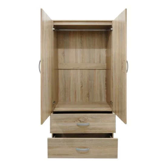 Ντουλάπα εξάφυλλη με πατάρι Athos I  sonoma 240x42x240εκ