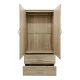 Ντουλάπα εξάφυλλη με πατάρι Athos I  sonoma 240x42x240εκ