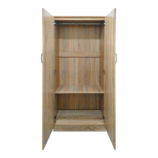 Ντουλάπα εξάφυλλη με πατάρι Athos I  sonoma 240x42x240εκ