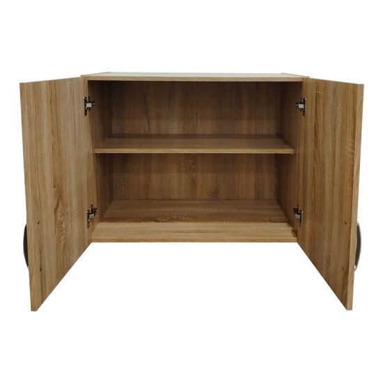 Ντουλάπα εξάφυλλη με πατάρι Athos I  sonoma 240x42x240εκ