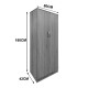 Ντουλάπα εξάφυλλη με πατάρι Athos I  sonoma 240x42x240εκ