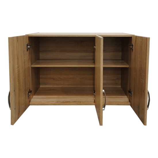 Ντουλάπα πεντάφυλλη με πατάρι Athos  sonoma 170x42x240εκ